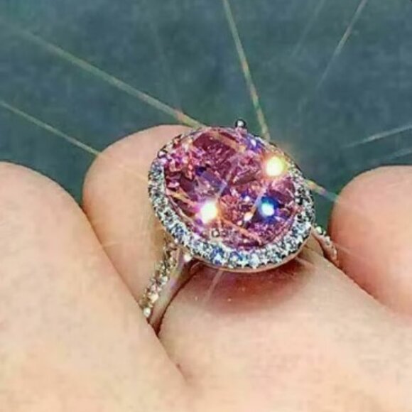 Pink Ice Oval Ring - Picture 4 of 5